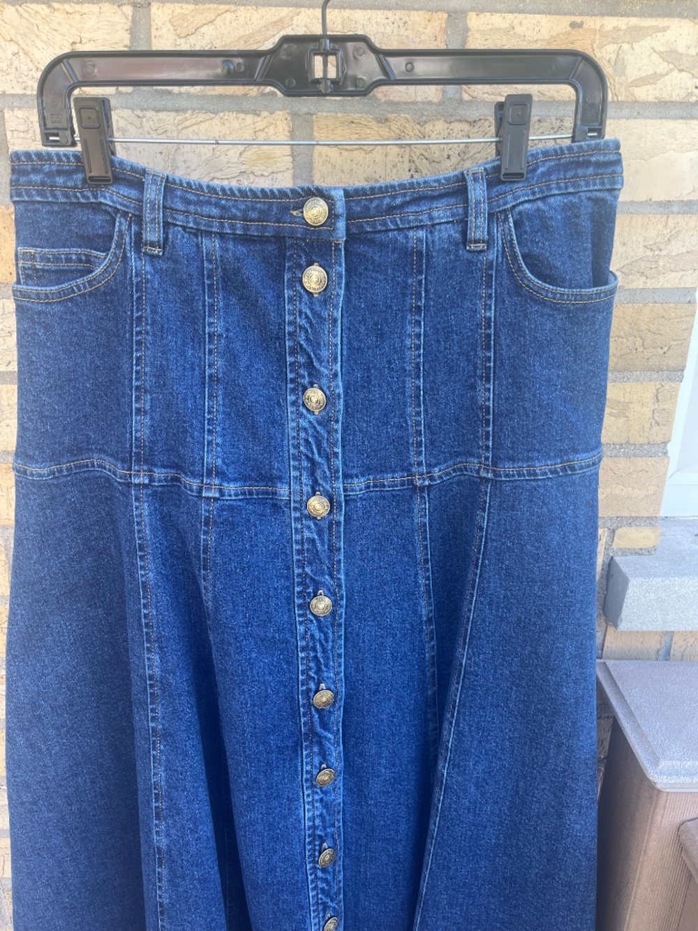 Cinq a Sept Oceane Veena Denim Midi Skirt Sz. 6 - Picture 7 of 9